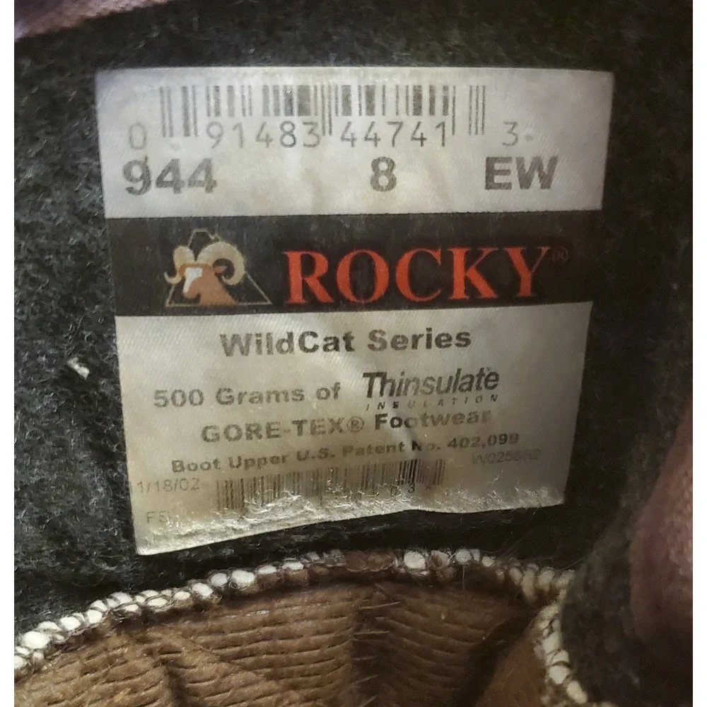 Rocky Gore-Tex‎ 500G Thinsulate Hunting Boots Men's Size 8 EW Camouflage